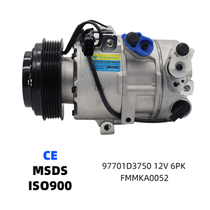 Compresor de aire acondicionado para automóvil OEM 97701D3750, compresor de aire acondicionado automático con ranura 6PK de 12V para Kia Rio 2019 - Product Image 1