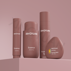 Set di Packaging Cosmetico XINGYUAN in Marrone Opaco per Siero, Crema <span class=keywords><strong>Solare</strong></span>, <span class=keywords><strong>Spray</strong></span> 50ml 120ml, Flacone Airless con Applicatore a Sfera per Essenze Skincare, Personalizzabile - Product Image 3