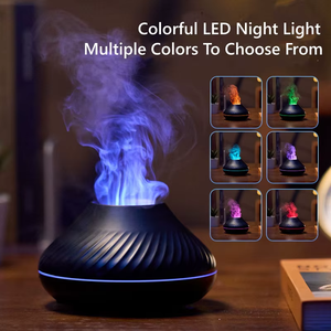 ओम 130 मिलीलीटर यूब ज्वालामुखी लौ ह्यूमिडिफायर 7 रंग की लौ प्रभाव अल्ट्रासोनिक सुगंध तेल डिफ्यूज़र कार्यालय घर - Product Image 2