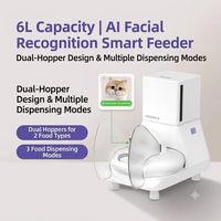 Fábrica OEM/ODM, Comedero Inteligente con Reconocimiento Facial por IA, Único en el Mundo, Anti-Robo, Dispensador de Comida para Mascotas con Almacenamiento