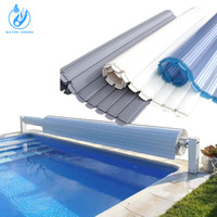 Precio de fábrica Rígido PC Slat Retráctil Automático Seguridad Piscina Cubierta Eléctrica con Control Remoto
