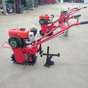 Micro Tiller Farm Cultivator Gasoline Engine Red Single <b>Row</b> Multifunctional Agricultural <b>Machine</b> - Product Image 1