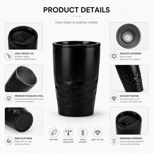 Personalised Office Home 11oz 320ml Stainless Steel Coffee <b>Mug</b> Custom logo Vacuum <b>Double</b> <b>Wall</b> Travel Gift Tumbler with Lid - Product Image 3