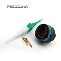Connecteur d'aviation circulaire professionnel PSCCONN D38999 JY27484T12B35PN, fiche mâle 22 broches haute fiabilité