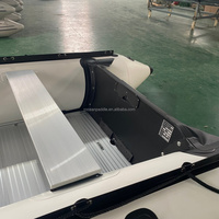 Bateau pneumatique populaire certifié CE européen 4m 5m avec sièges en aluminium et aluminium blanc