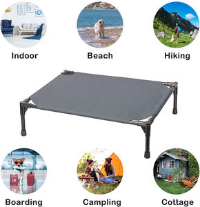 Nieuw Ontwerp Middelgroot Huisdierenbed Opvouwbaar Geverfd Metalen Pijp Verhoogde Hondenbed Dubbellaags Mesh Hondenbed Wasbaar - Product Image 4