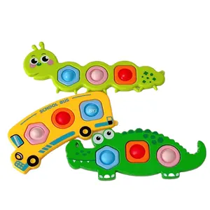 Wholesale Multiple Crocodile Shape Bubble Popping Se Fidget Push Bubble Toys Simple Bubble Silicone Keychain