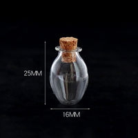 Mini-bocal irrégulier réutilisable en verre borosilicate avec bouchon en liège pour flacons à vœux – Vente en gros