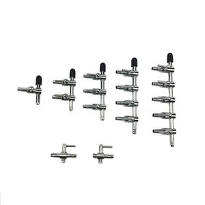 صمامات تدفق الهواء لأحواض السمك، موزع من الفولاذ المقاوم للصدأ، مقسم رباعي على شكل حرف T صديق للبيئة للاستخدام المكتبي والمنزلي - Product Image 5