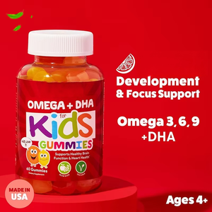 Детские мультивитаминные жевательные конфеты OEM GMP Halal с <span class=keywords><strong>DHA</strong></span>, Омега-3, <span class=keywords><strong>EPA</strong></span> для поддержки мозга и сердца - Product Image 1