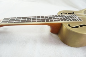 China Aiersi F Hole 24 Inch Concert Metal Body Resonator Ukelele Hawaii Guitar Custom logo Wholesale <b>String</b> <b>Instrument</b> - Product Image 4