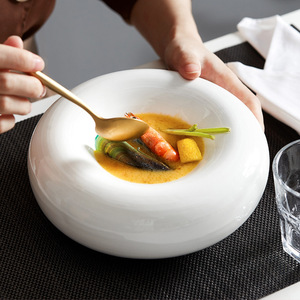 Tasse à œufs et <span class=keywords><strong>assiette</strong></span> à soupe en porcelaine céramique pour mariage, vaisselle <span class=keywords><strong>de</strong></span> luxe pour repas raffinés - Product Image 3