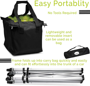 Offre Spéciale chariot de Pickleball de Tennis en métal de tube d'acier carré de logo personnalisé portatif pour <span class=keywords><strong>le</strong></span> club d'entraînement - Product Image 5