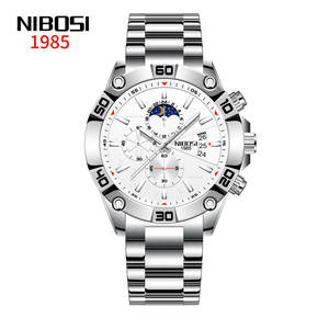 NIBOSI 2502 Montre à quartz pour homme de style moderne, multifonctionnelle, étanche, de haute qualité, bon marché, bracelet en acier inoxydable - Product Image 6
