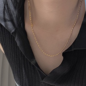 Collar de Plata Pura S925 con Cuentas de Flores, Diseño de Cielo Estrellado, Cuentas Láser, Cadena Lisa Versátil de Lujo, Estilo Moderno - Product Image 2