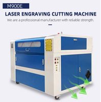 Mesin Pemotong dan Pengukir Laser CO2 100W 9060 Harga Pabrik Redsail dengan Tabung Laser Reci, Chiller CW3000, Pintu 2 Arah