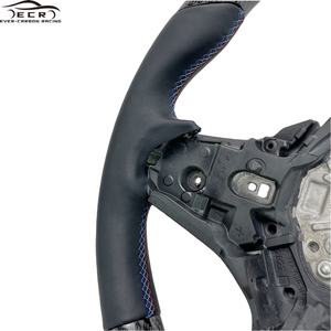 Volante de fibra de carbono de fondo plano de diseño personalizado Ever-Carbon Racing ECR para BMW M4 G82 <span class=keywords><strong>2022</strong></span> volante de competición - Product Image 5
