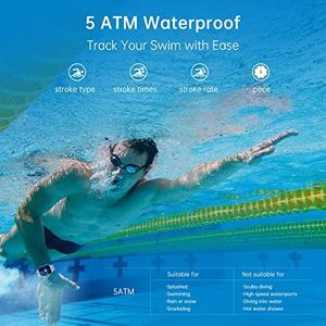 UMIDIGI <span class=keywords><strong>Uwatch</strong></span> 5Sスマートウォッチ男性用女性用1.7 \ "タッチスクリーン5ATM耐水性SpO2酸素飽和心拍数 - Product Image 3