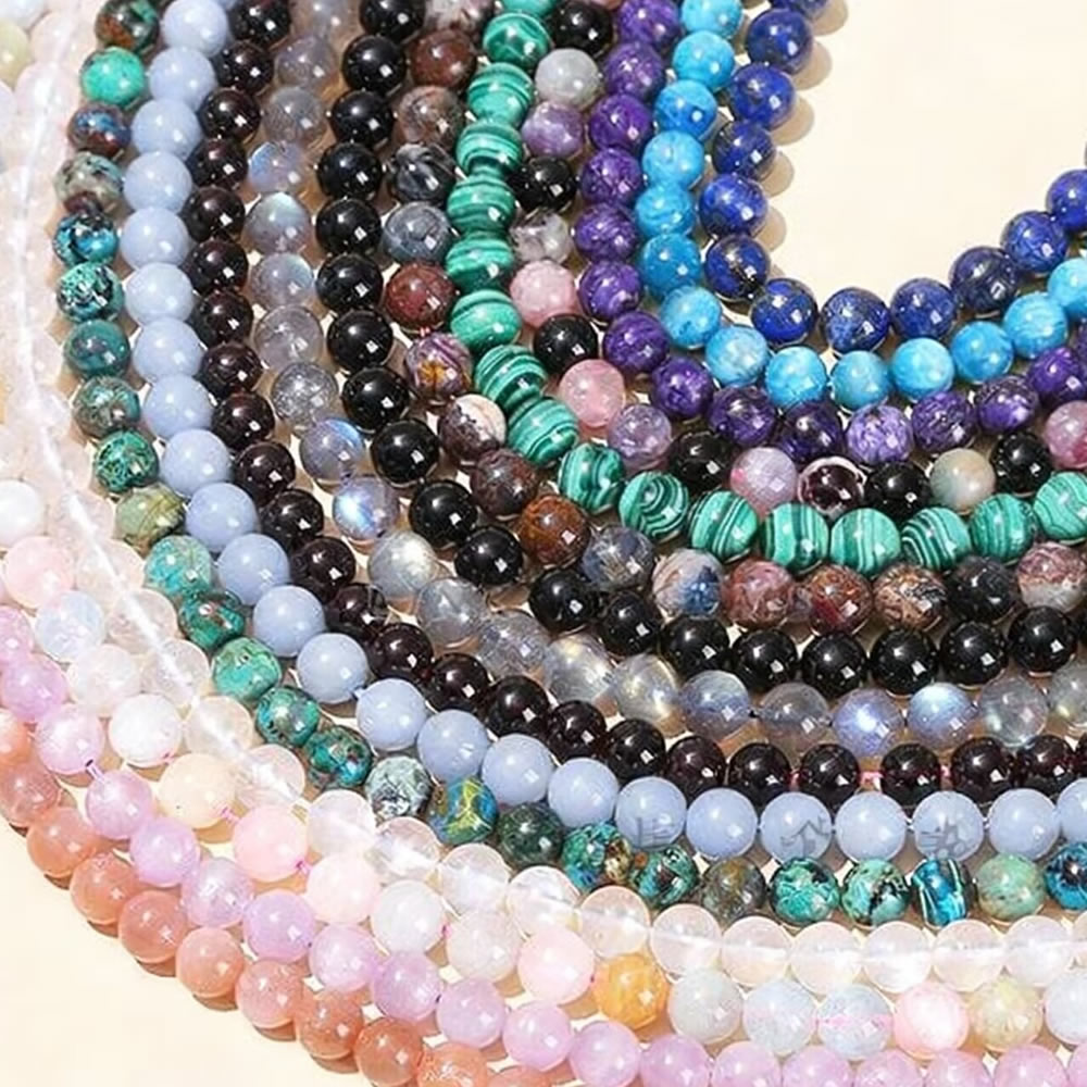 Wholesale High Quality Natural Gemstone Crystal Malachite Moonstone Garnet Beads for Jewelry Making DIY Bracelet Necklace