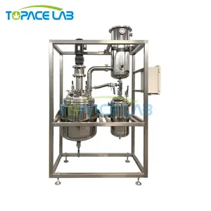 Topacelab 50l 100l 200l 300l 2000l实验室夹套化学搅拌反应器低价不锈钢反应器混合搅拌