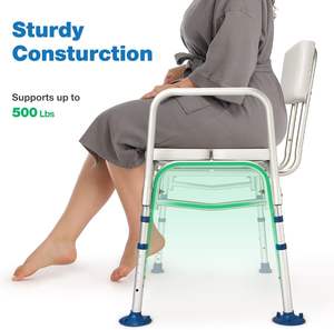 Vente en gros de fournitures de soins de santé <span class=keywords><strong>chaise</strong></span> de bain de sécurité réglable en aluminium salle de bain douche fauteuils d'assistance <span class=keywords><strong>pour</strong></span> les personnes âgées - Product Image 2