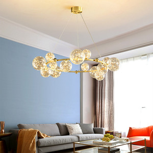 Simig lighting modern luxury gold glass bubble ball design unico moda <span class=keywords><strong>camera</strong></span> <span class=keywords><strong>da</strong></span> <span class=keywords><strong>letto</strong></span> foyer decor <span class=keywords><strong>lampadario</strong></span> - Product Image 1
