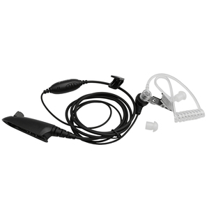 Auricular Profesional con Tubo Acústico y PTT para Walkie Talkie GP338 GP328 GP340 HT1250, Auriculares de Seguridad para Radio Bidireccional con Tubo Acústico Transparente - Product Image 1