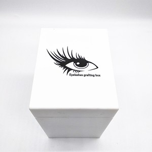 Caja de almacenamiento de extensiones de pestañas acrílicas, organizador de maquillaje, soporte de bandeja para pestañas, paleta de pegamento, caja de pestañas acrílicas - Product Image 3