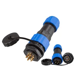 High Quality SD20 5Pin Male Female Back Nut IP68 Panel Mount Wire Cable Electrical Circular Low Voltage Waterproof Connector