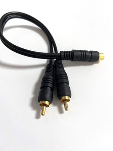 RCA 1-to-2 & 2-to-1 Audio <b>Cable</b> Male to Female Gold-plated Speaker Converter Splitter - Product Image 4