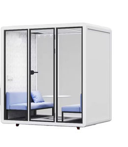 Cabine acoustique moderne en structure métallique démontable, ignifuge, écologique, insonorisée, portable, pour salle de piano ou atelier - Product Image 1