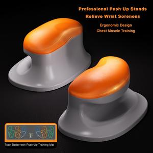 Soporte Ergonómico Ajustable para Flexiones, Color Naranja y Gris, Equipo de Fitness para el Hogar, para Hombres Adultos, Ejercicio de Pecho y Brazos - Product Image 3