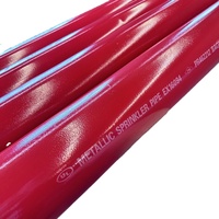 Tube de transport de marchandises ignifuge certifié UL/FM ASTM A53, extrémité rainurée, finition rouge RAL3000, 5,8-6 m pour système de lutte contre l'incendie