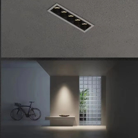 Offre Spéciale 10W LED encastré Downlight moderne intérieur aluminium plafond projecteur Rectangle longue bande ligne Grille bureau intégré