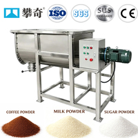 Mélangeur à ruban horizontal de qualité alimentaire pour poudres sèches, idéal pour le café instantané, le lait en poudre et le sucre