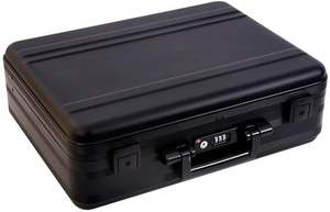 Valigetta in alluminio per scatola di strumenti in metallo attrezzatura medica famiglia cassa piccola borsa per Notebook con spugna rimovibile nera - Product Image 5