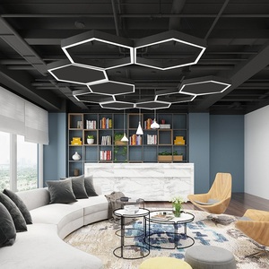 โคมไฟเพดานแบบเชื่อมต่อได้ ดีไซน์ตามสั่ง สำหรับใช้ภายในอาคาร  ไฟ LED แบบเส้นยาว 4 ฟุต สำหรับสำนักงาน - Product Image 2