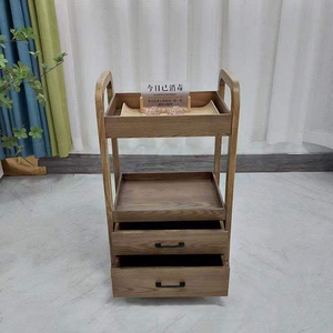 High Quality Hairdressing Styling Salon <b>Tools</b> Cart Modern Wooden Salon Trolley with Wheels - Product Image 4
