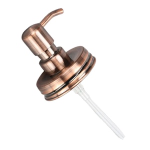 Tùy Chỉnh 70 Mét Đen Đồng Bạc Thép Không Gỉ <span class=keywords><strong>Mason</strong></span> <span class=keywords><strong>Jar</strong></span> Nắp Dầu Gội Lỏng Xà Phòng Dispenser Tay Vít Chai Lotion Bơm Cap - Product Image 2