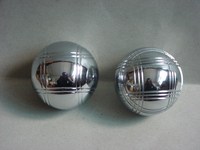 Vente en gros de boules de pétanque en métal argenté portables, durables, avec logo personnalisé, sac de sport d'extérieur, 3 boules, certifiées EN71 et BSCI