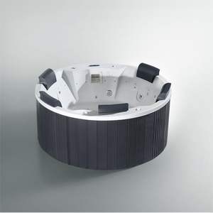 Moderna Bañera Redonda <span class=keywords><strong>de</strong></span> Acrílico <span class=keywords><strong>para</strong></span> Exteriores con <span class=keywords><strong>Hidromasaje</strong></span>, Spa con Jacuzzi <span class=keywords><strong>para</strong></span> 4-5 Personas, Ideal <span class=keywords><strong>para</strong></span> Apartamentos, Villas, Hoteles y Hogares - Product Image 2