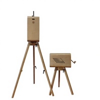 Cabine photo portable en bois pour iPad, panneau magnétique, cabine photo ovale pour selfie, iPad DSLR Pro 12.9, PhotoBooth iPad, très populaire