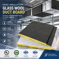 Panneau de laine de verre ignifuge avec revêtement renforcé pour isolation thermique et acoustique des systèmes CVC – Fourniture directe usine