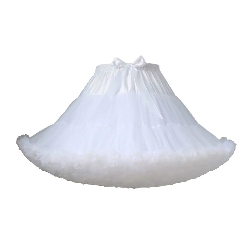 大人の白いフリルチュールエレガントなチュチュショートスカート2023新着夏の女性服ペティスカート