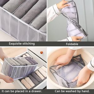 OEM logo Nylon Mesh Clothes Shirt Underwear Organizer Folding Jeans Pants Closet Drawer Storage <b>Box</b> Bin Container Factory - Product Image 5