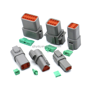 ปลั๊กรถยนต์ไนลอนกันน้ำสีดำ 2 ขา ตัวเชื่อมต่อแบบตัวผู้ ปิดผนึก IP66 ได้รับการรับรองมาตรฐาน CE อะแดปเตอร์ยานยนต์รุ่น DT -55~120 - Product Image 6