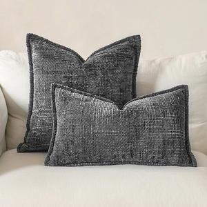 Nouvelle mode <span class=keywords><strong>de</strong></span> <span class=keywords><strong>housse</strong></span> <span class=keywords><strong>de</strong></span> coussin <span class=keywords><strong>de</strong></span> canapé en chenille slub gris foncé prix d'usine personnaliser <span class=keywords><strong>housse</strong></span> <span class=keywords><strong>de</strong></span> coussin <span class=keywords><strong>de</strong></span> haute qualité - Product Image 1