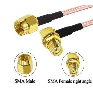 SMA nữ để SMA nam góc bên phải rg316 cáp đồng trục ăng ten cáp mở rộng cho 4G LTE Router di động RTL SDR Receiver - Product Image 6