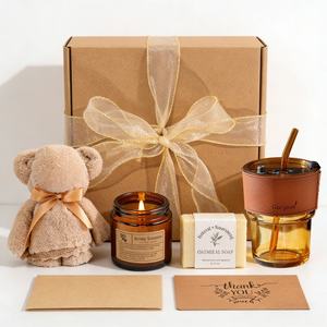 दोपहर की शादी में मेहमानों के लिए टेडी तौलिया सुगंधित मोमबत्ती ओट साबुन प्रीमियम कॉर्पोरेट ब्राइडल शॉवर उपहार - Product Image 1
