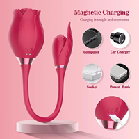 Klitoris-G-Punkt-Rosen-Vibrator mit Vibration, Rosen-Spielzeug für Frauen, Vaginal- und Analstimulator, Brust-Nippel-Ei-Massagegerät